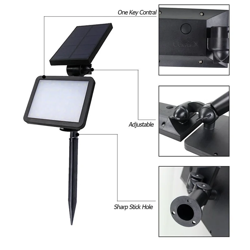 Floor lamp with solar panel 20W