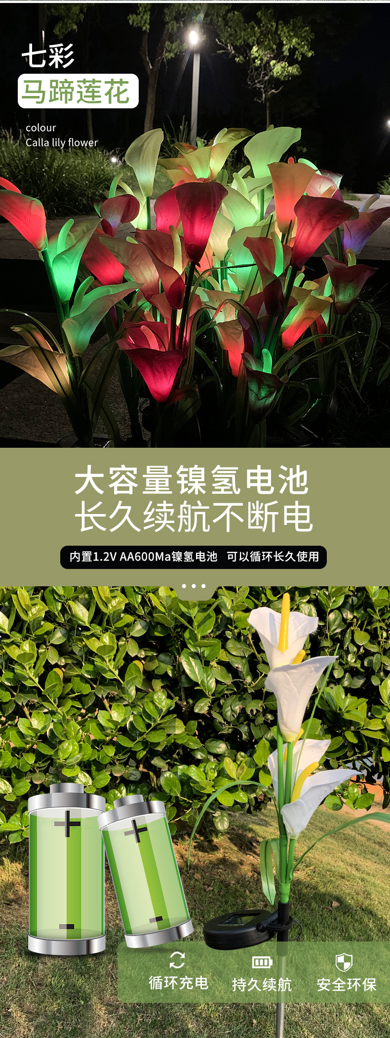 Solar PVC tulip floor lamp