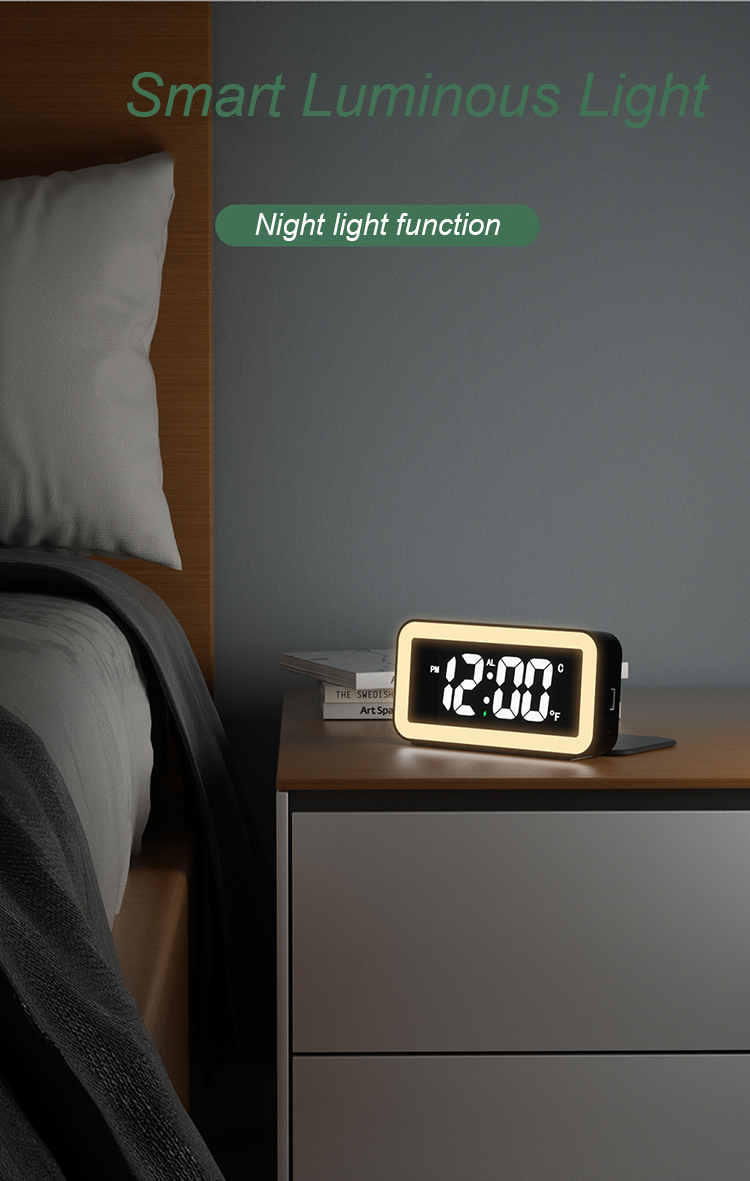 Alarm clock night light wireless charger