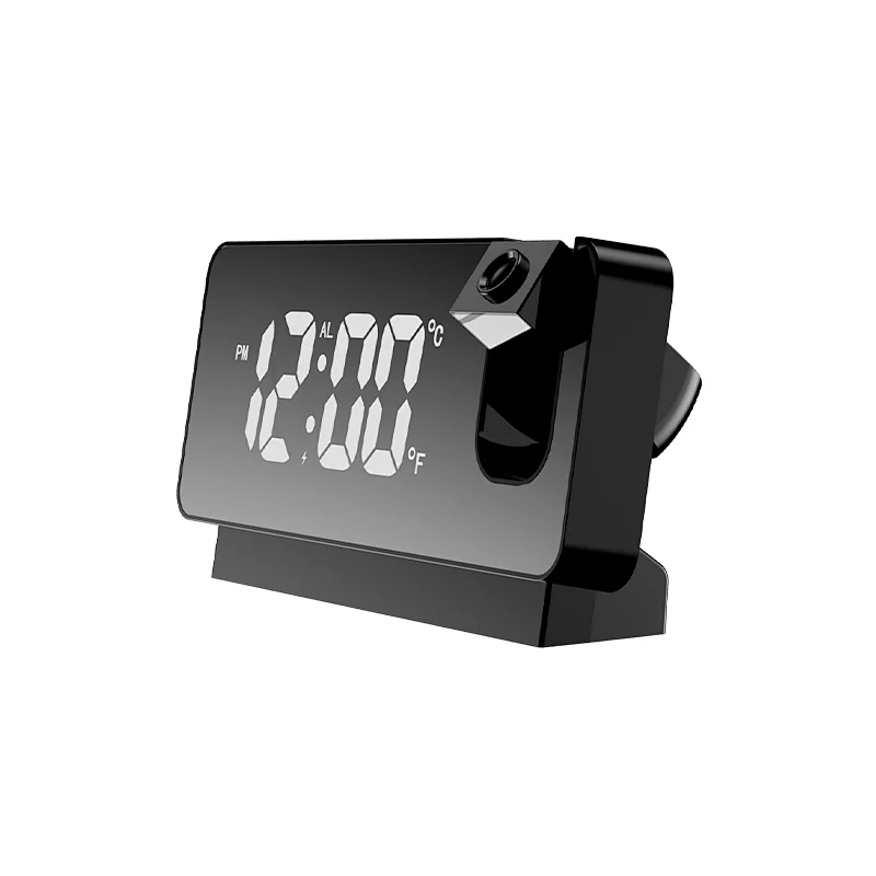 Projection alarm clock radio outdoor temperature