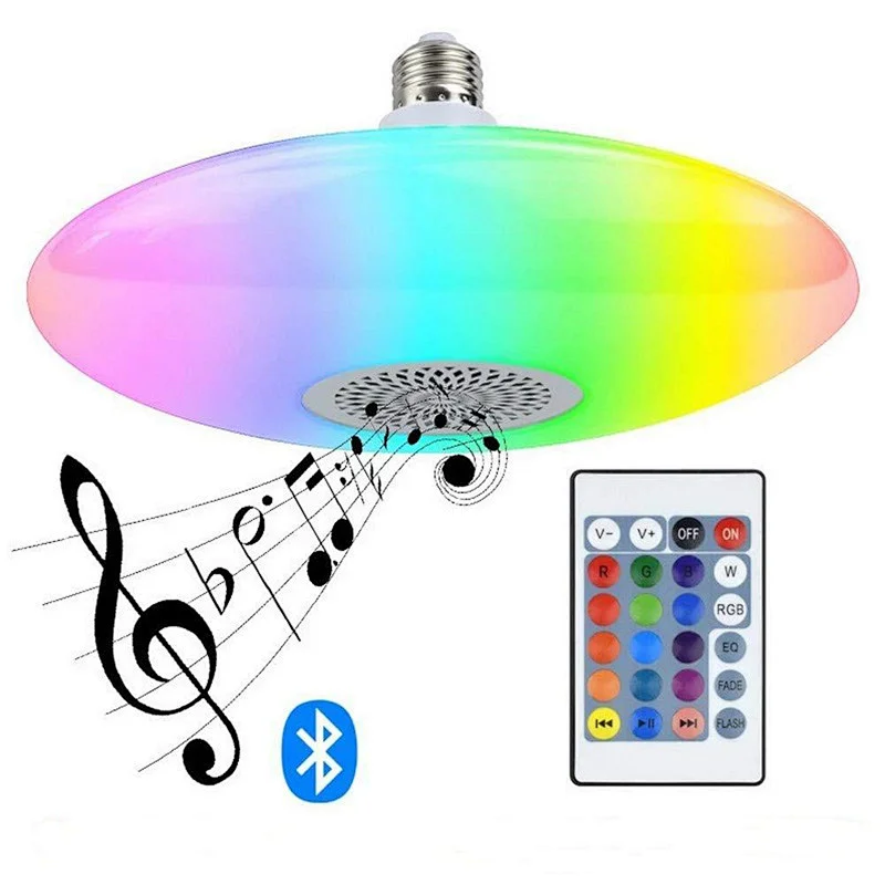 Bluetooth UFO white or color speaker light