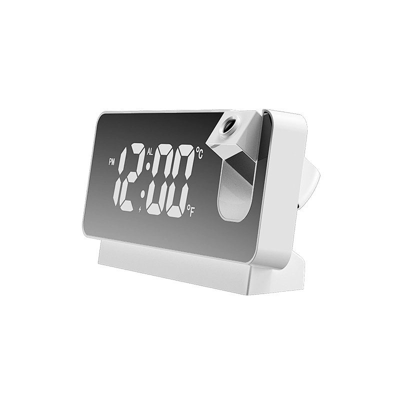 Projection alarm clock radio outdoor temperature