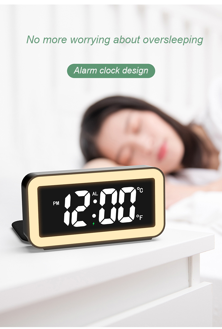 Alarm clock night light wireless charger