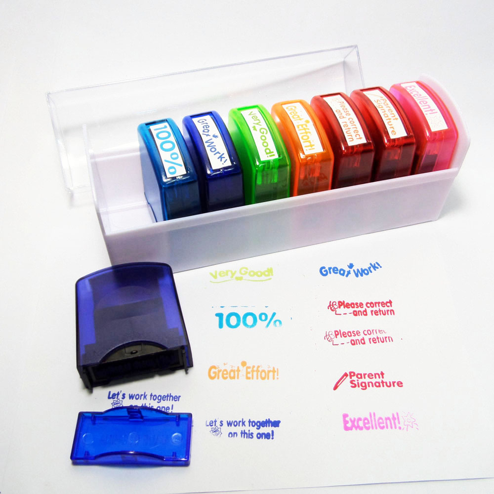 colorful teacher stamp