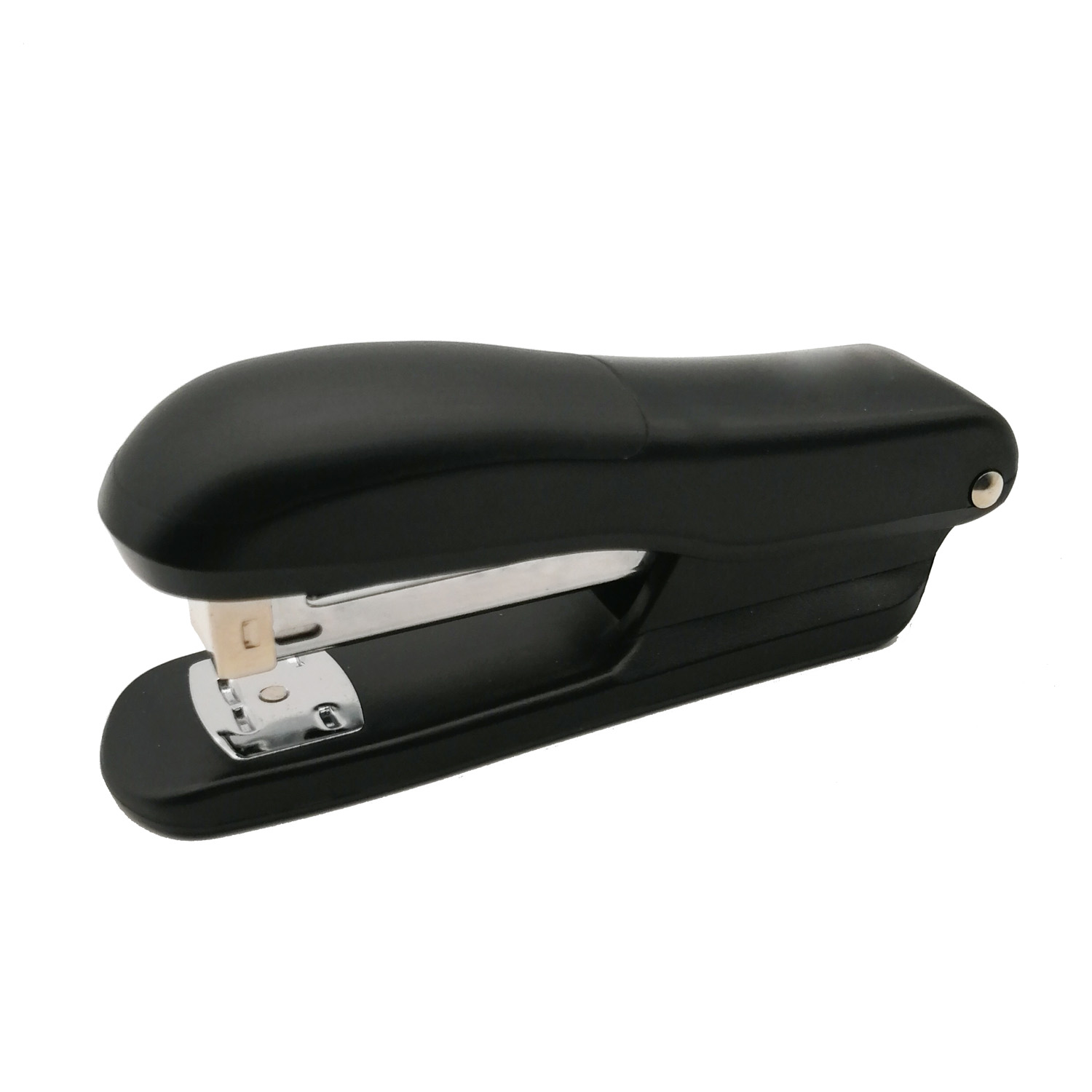 black plastic office stapler