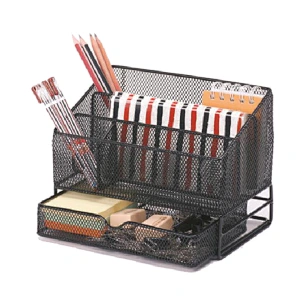 metal mesh desk organizer