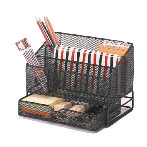 metal mesh desk organizer