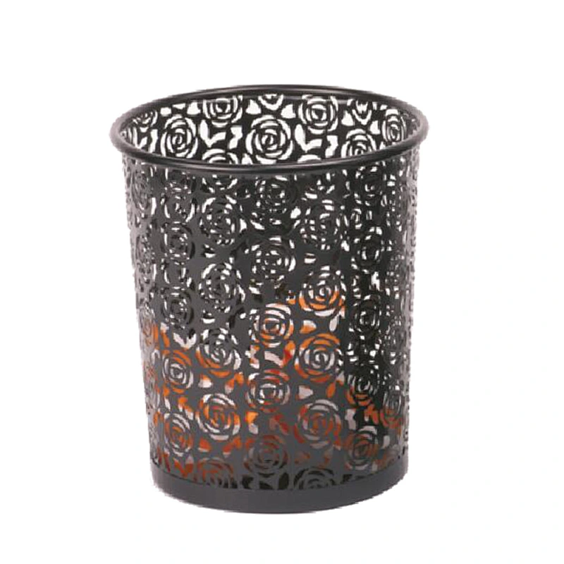 black mesh waste basket