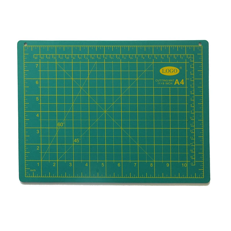 green paper cutting board