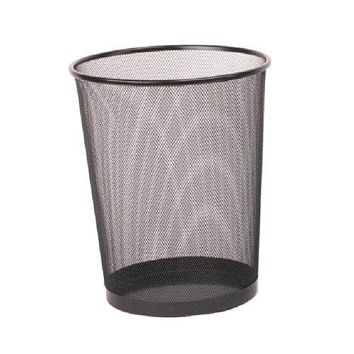 black waste basket