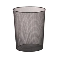 Office black metal wire mesh paper waste bin professional manufacturer  from Ningbo China ,Different colors of office trash basket bin are available.