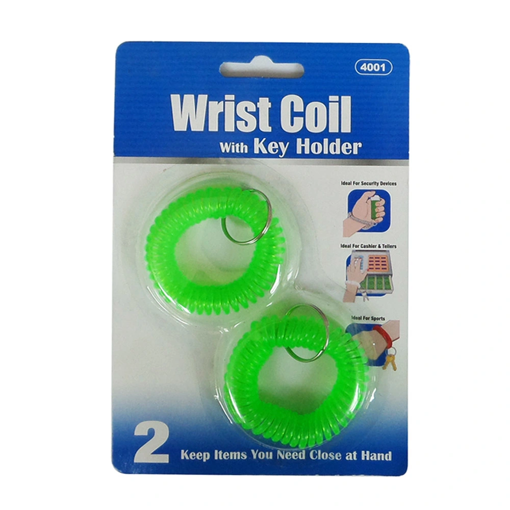 portable stretchable key ring spring wristband