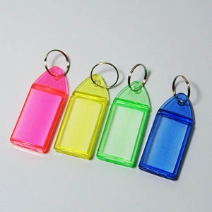 wholesale transparent key tag plastic