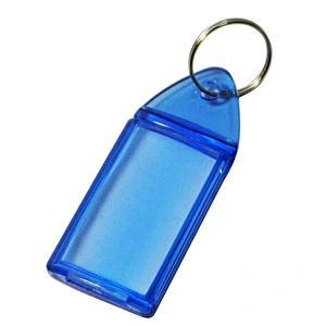 China Ningbo wholesale price transparent key tag blank key ring