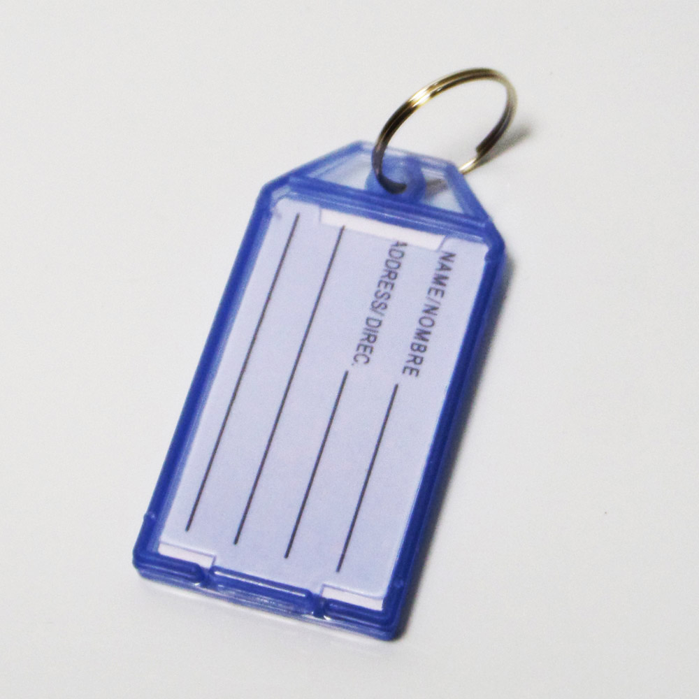 blank key ring ID label key tag China supplier
