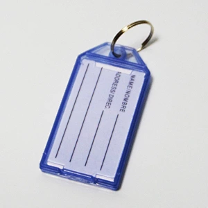 key tags customer plastic blank key ring China manufacturer