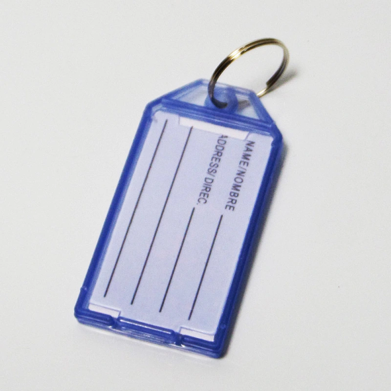 key tags customer plastic blank key ring China manufacturer