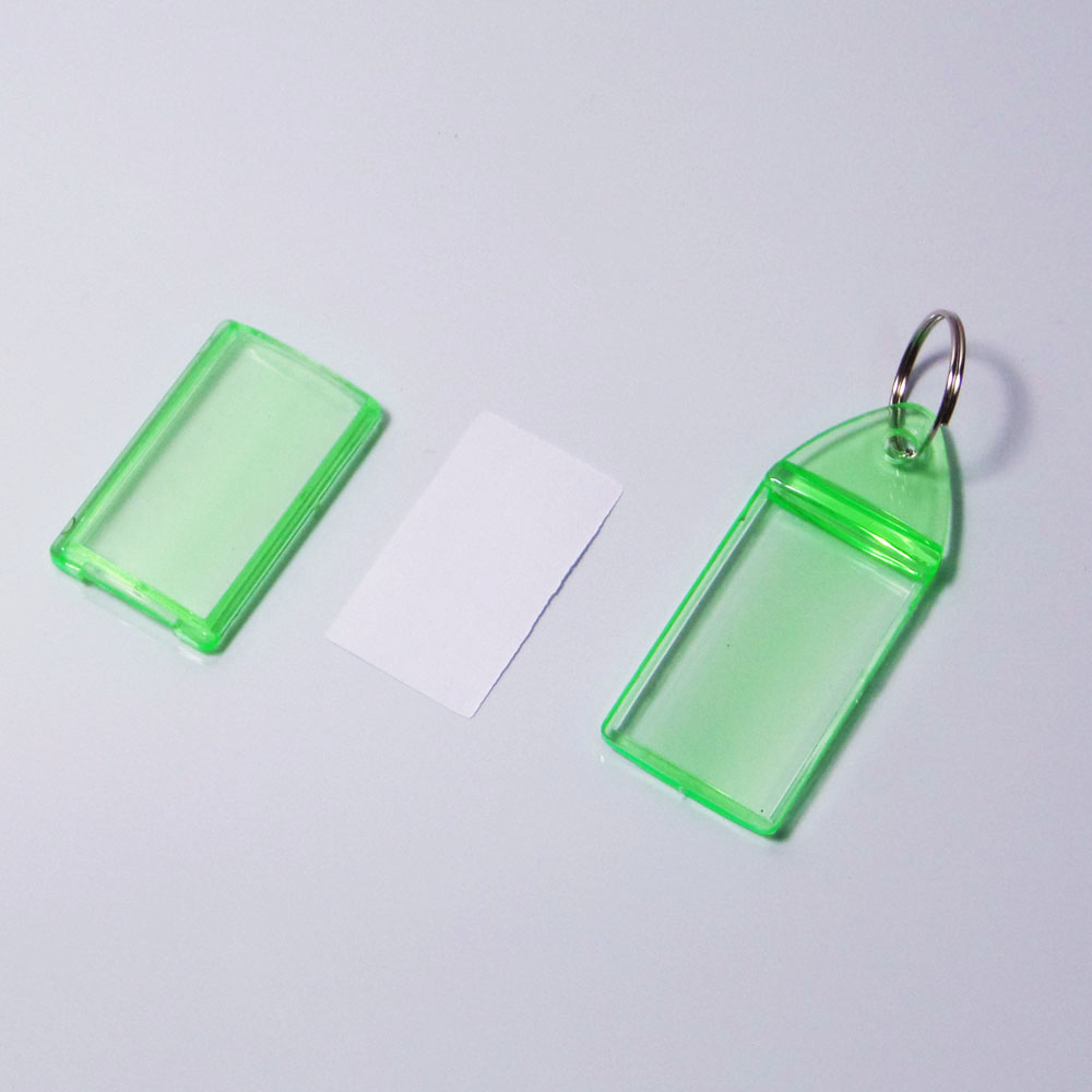 wholesale price transparent key tag plastic