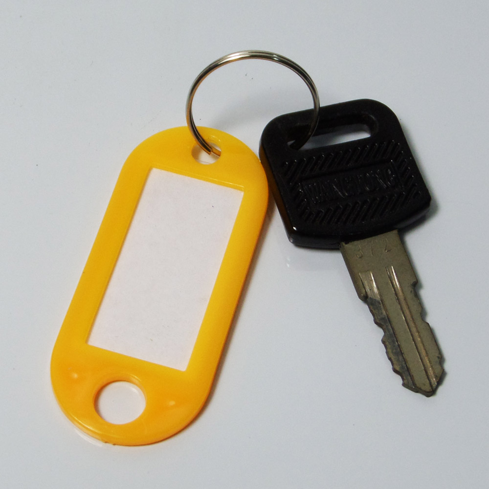 wholesale plastic key ring key tags