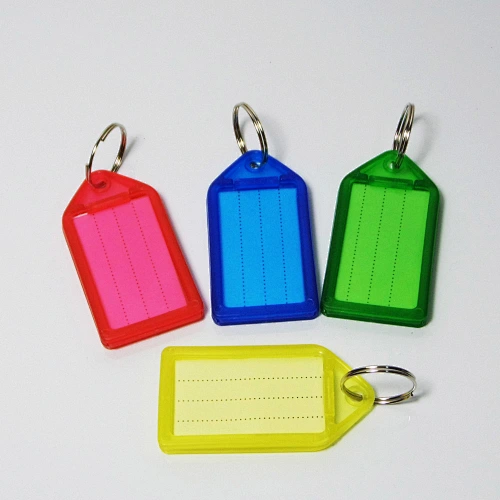 plastic key ring key tags with logo
