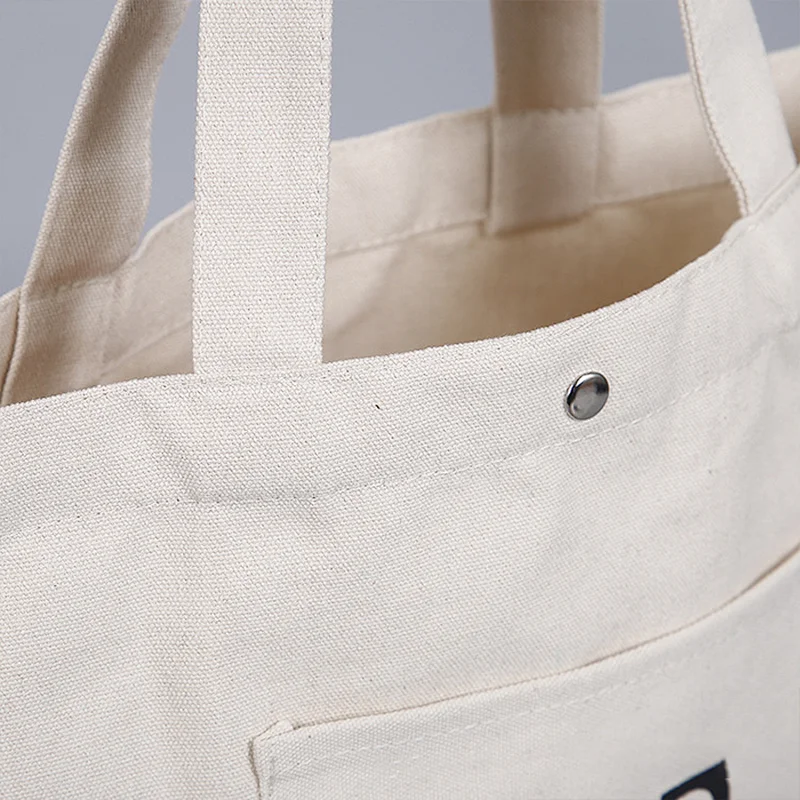 Recycled Canvas Tote with Pocket - Custom Print 1