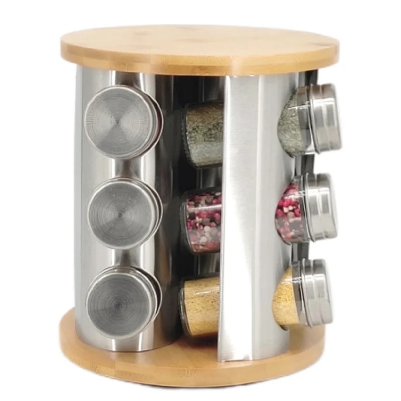 spice jars glass set