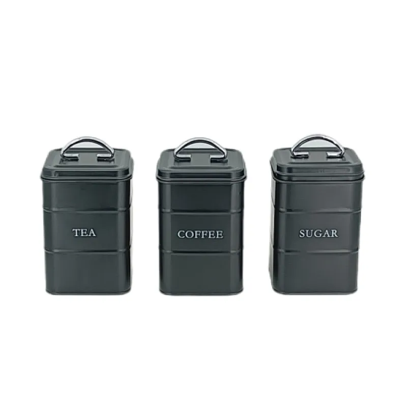 black farmhouse canister set