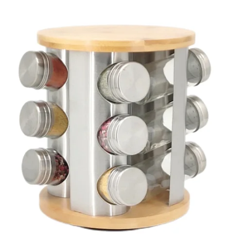 spice jars glass set