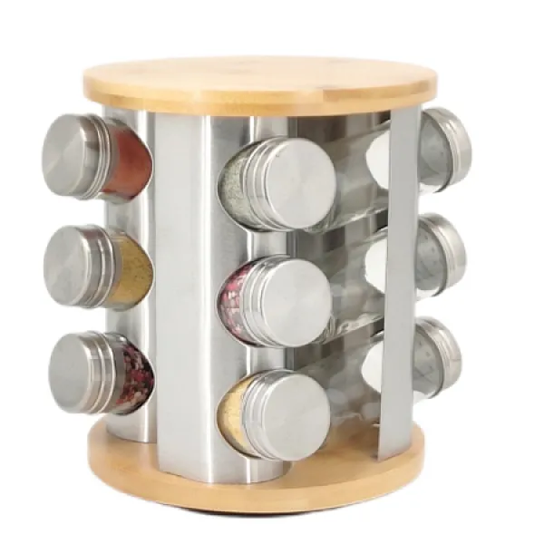 spice jars glass set