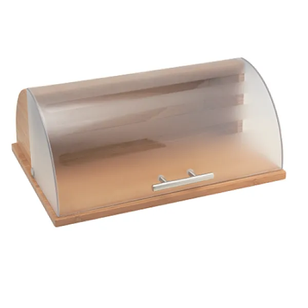 wooden roll top bread bin