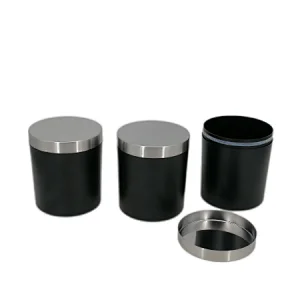 Chef Canisters, Airtight Metal Canister Set, Coffee, Sugar, Tea, Flour, Pasta Storage Containers, Kitchen Decor, Set of 3