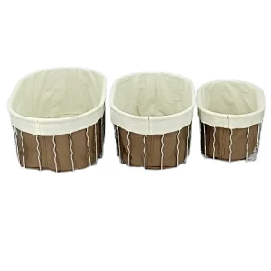 Metal with Fabric insert Mondern Bread Basket,