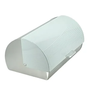 Roll top , Stainless Steel body Bread Bin , Color Coated, Diamond Decor