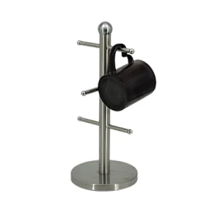 Steel Mug Holder Tree，Wine Glasses Rack, Diversified European Large SizeStand, Iron Mugs & Tea & Coffee Cup Storage Rack With Hooks, Counter Bar Accessory & Kitchen Countertop Organizer