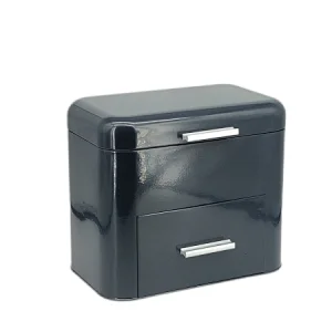 Rectangle  Shape European Style Customized Stainless Steel body Bread Bin , Color Coated, Drawer