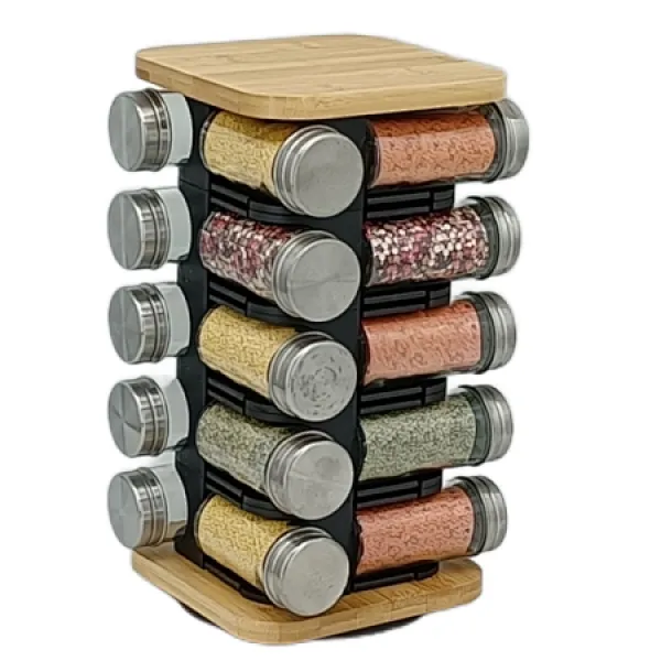 glass spice container set