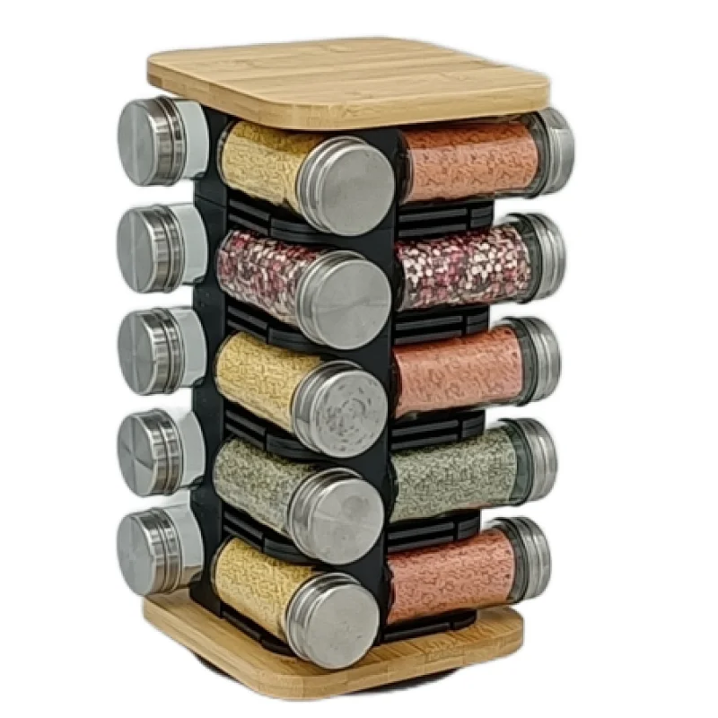 glass spice container set