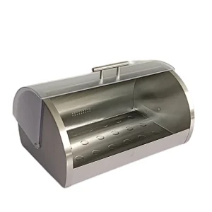 Metal Bread bin with clear window, Roll Top,