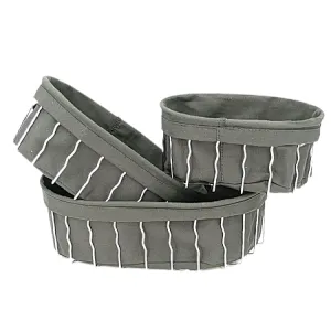Metal with Fabric insert Mondern Bread Basket Stainless Steel, Size: 22x 10x Hight 10cm,28x 19x Hight 10cm,32x 11x Hight 10cm