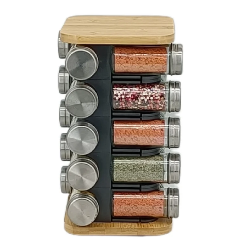 glass spice container set