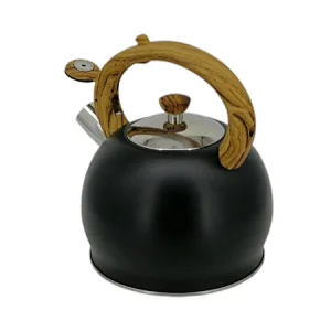 Stainless Steel Whistling Kettle, Water Bottle Tea Pot Kitchenware, Heat-proof Wooden Handle, Induction function, Stovetops, Enamel, Any color, Food Grade cooker, High Quality