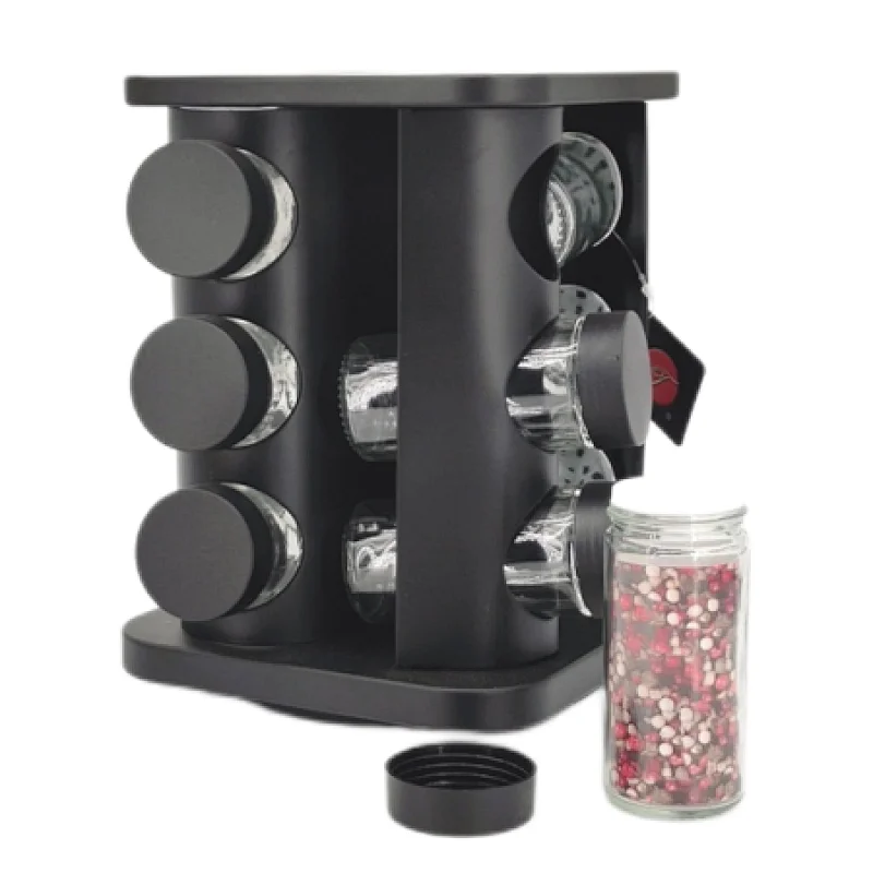 spice jar set with stand