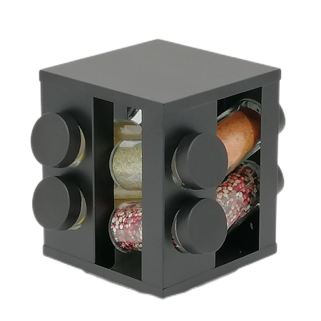 spice rack set glass