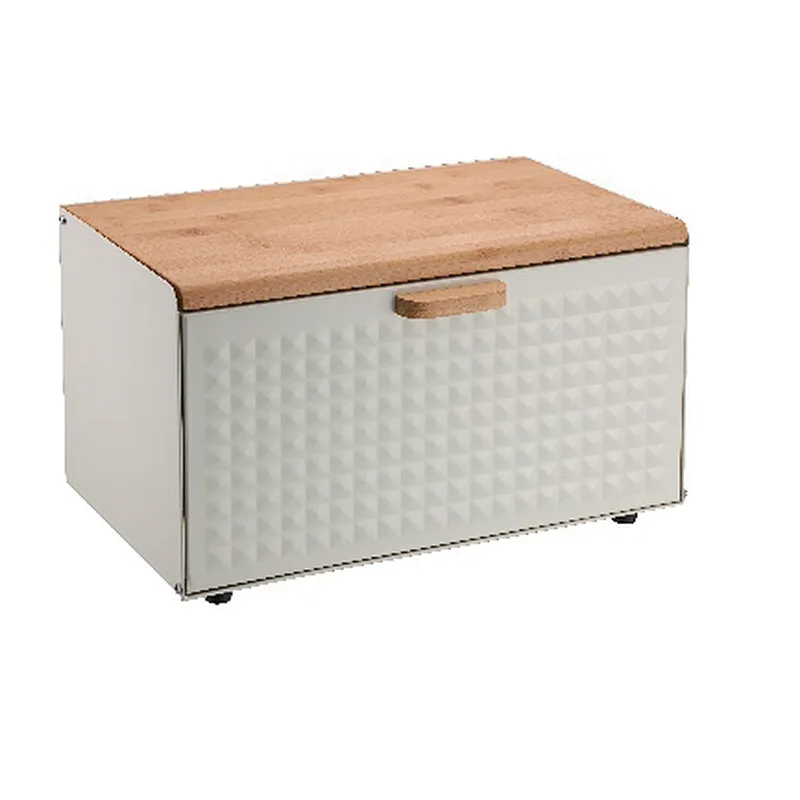 cream wooden bread bin