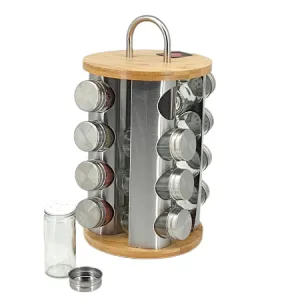 spice jar set,16 piece spice jar set, spice jar and rack set