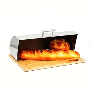 bread bin with cutting board