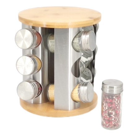 spice jars glass set