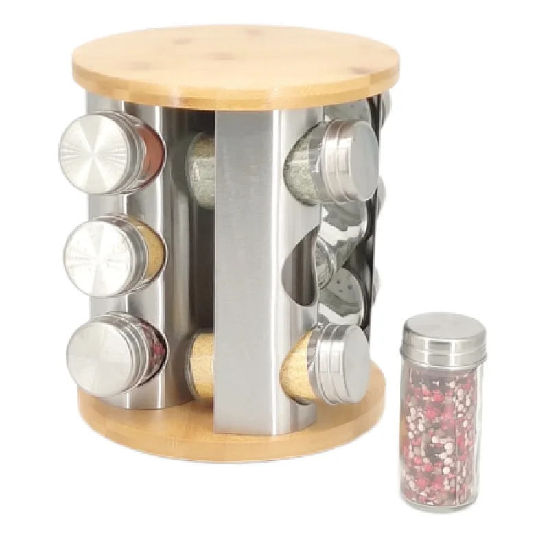 spice jars glass set