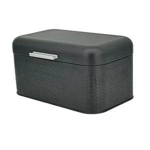 Kitchen Bread Bin, Storage basket, Food case 2022, Carbon Steel, Bamboo Lid, Rectangle, Modern Designe, White Black Grey, Any Color