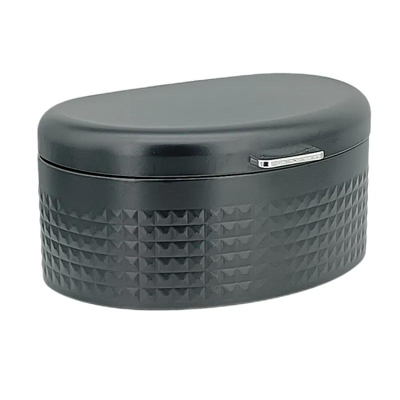 Kitchen Bread Bin, Storage basket, Food case 2022, Carbon Steel, Bamboo Lid, Rectangle, Modern Designe, White Black Grey, Any Color